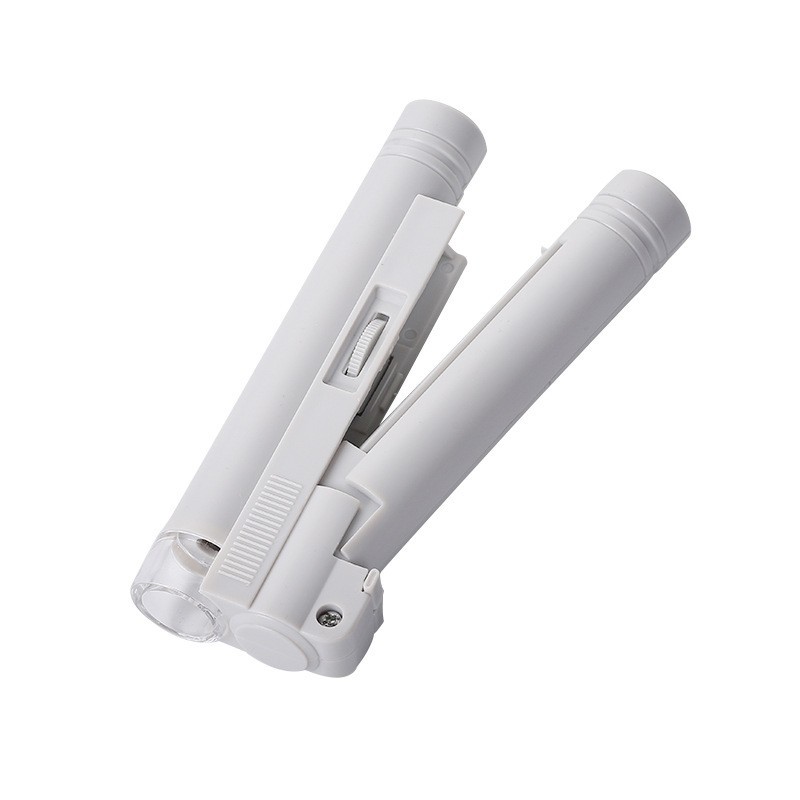 Crystal Glow Factory 150x Dual Tube Mini Pocket Microscope with LED Light 10085-2