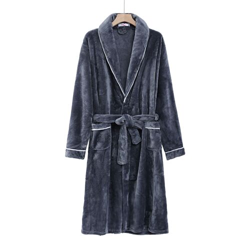 Lovers' bathrobes flannel winter and autumn hotel-style white bathrobes for women, coral velvet bathrobes for men, can be worn outside