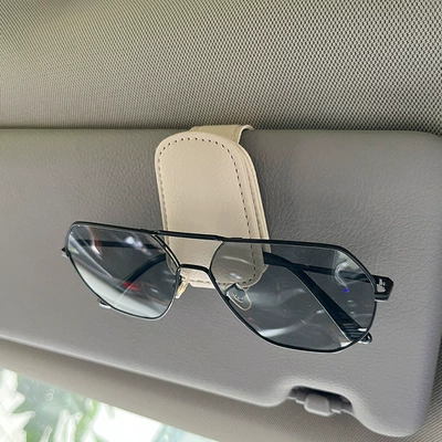 Car Glasses Clip/Bill Clip Sun Visor Sunglasses Clip, Car - beige