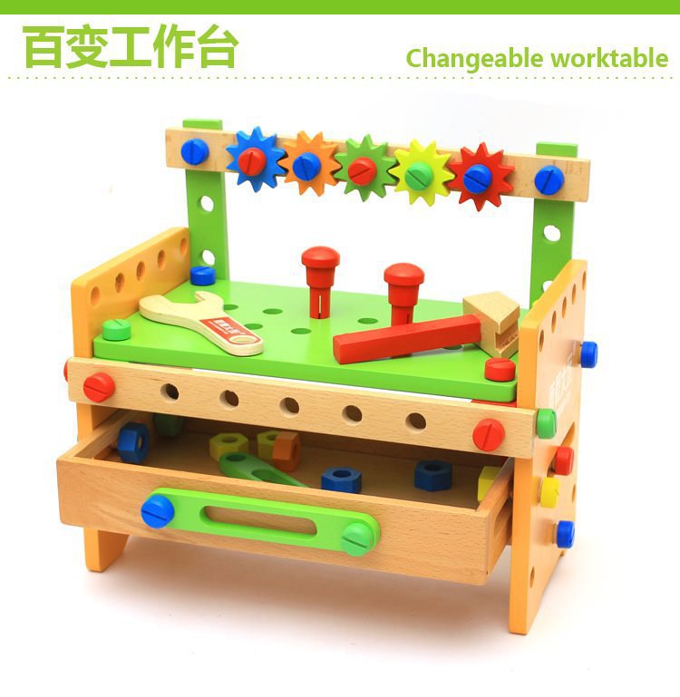 Transfronterizo Montessori Niños DIY Luban silla tuerca de desmontaje manual de montaje de la herramienta de montaje de juguetes educativos multifuncionales