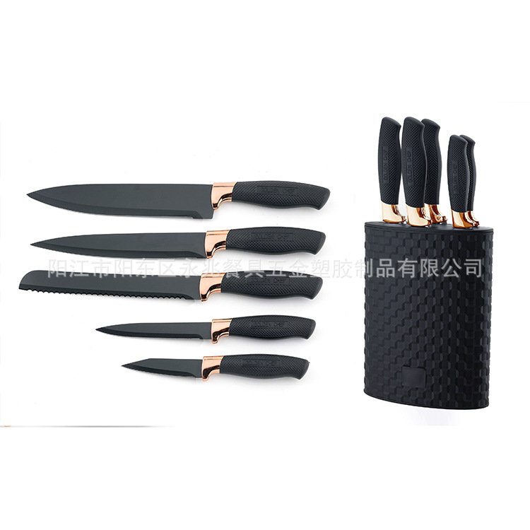 厂家-不锈钢 .不沾漆彩色刀 陶瓷漆 .彩色印花套刀.塑料筒套刀组