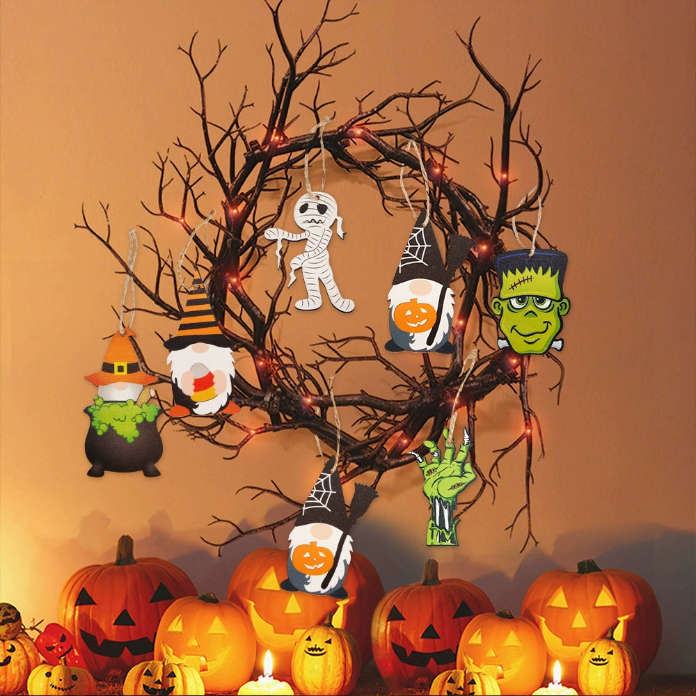 НовыйHalloween деревянный подвесной призрак череп тыква деревянная табличка подвеска призрак фестиваль украшение оловянная кость