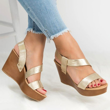 2021 summer new plus size casual women's wedge sandals