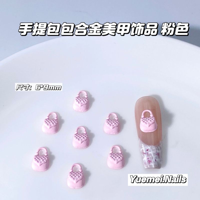 日韩系卡通合金美甲香包饰品彩色手提包包夏季沙滩包指甲配饰批发|undefined