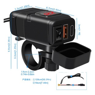 Cross-border hot-selling modified car charger pd QC3.0 fast charging TPYE-C mobile phone car charger wholesale
