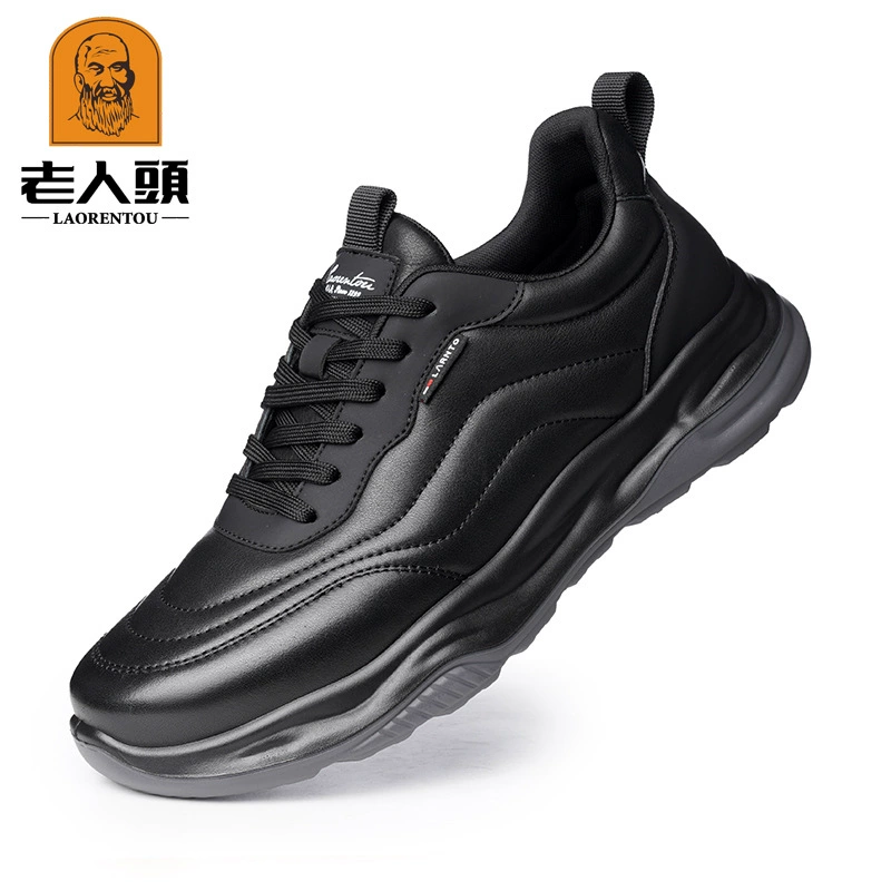 Старик голова мужская обувь новая удобная и дышащая обувь Le Fu Commute шнуровка дикая повседневная кожаная обувь British Business 2511
