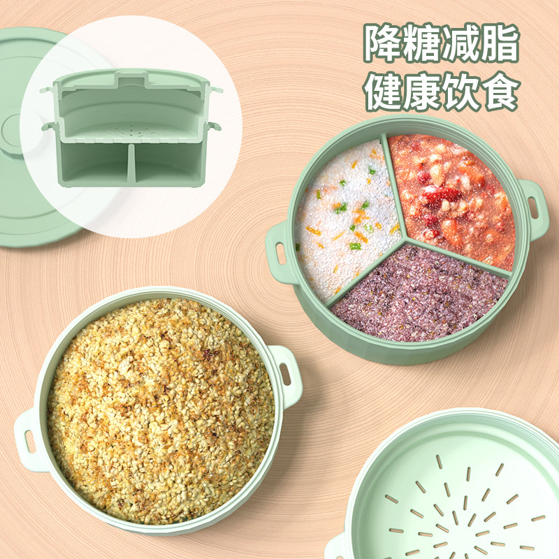 韓国シリコーンスチーマーバスケット電子レンジシリコーンスチーマー二層脂肪低減蒸し野菜ボックススチーマー|undefined