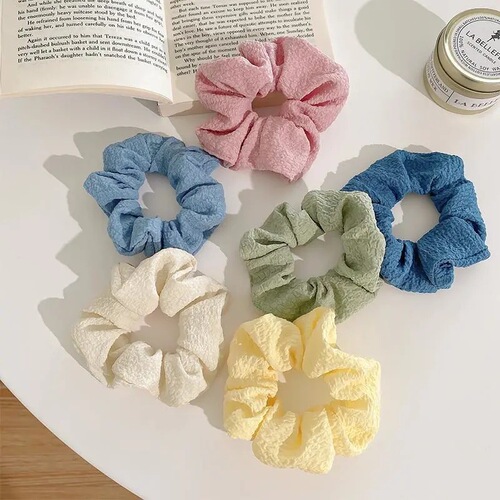 Korean puff pig intestine hair ring cute girl fat intestine spring and summer simple versatile rubber band hair rope ins headband for women