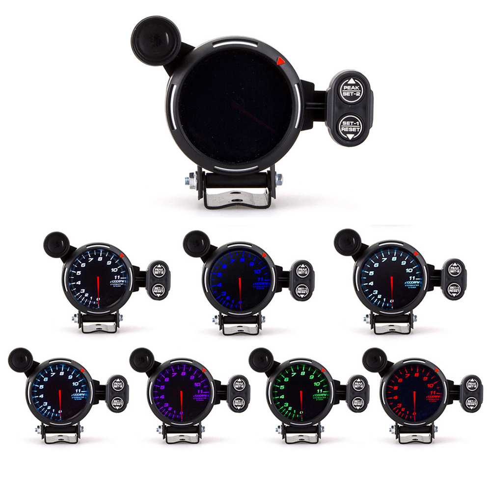 80mm Car Modification Instrument 3.75inch Instrument Tachometer Racing Modification Car Instrument Colorful