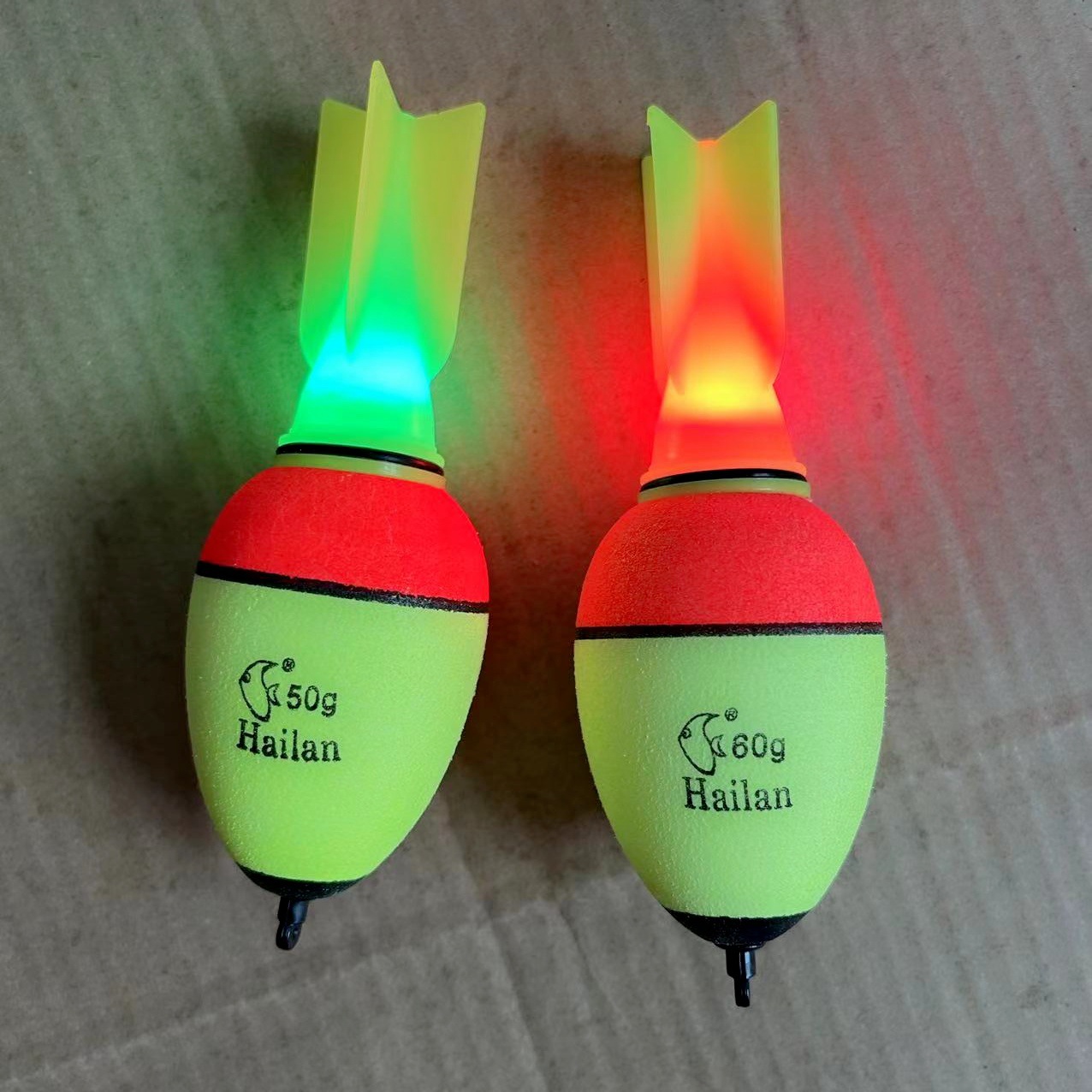 Flotador electrónico de espuma de dos colores flotador electrónico de vientre grande flotador de pescado flotador electrónico EVA flotador de gancho de escorpión flotador de vientre grande