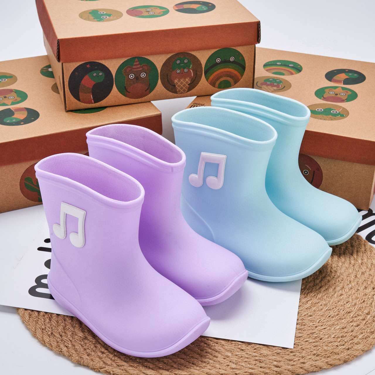 2025 Mei*Sha Jelly Shoes Rain Boots Water Shoes Mid-Calf Rain Boots Girls' Shoes