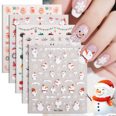 Zhengxiang 新しいインターネット有名人セットクリスマスネイルアートステッカー INS スタイルクロスボーダーネイルアートデカール DIY クリスマスネイルステッカー