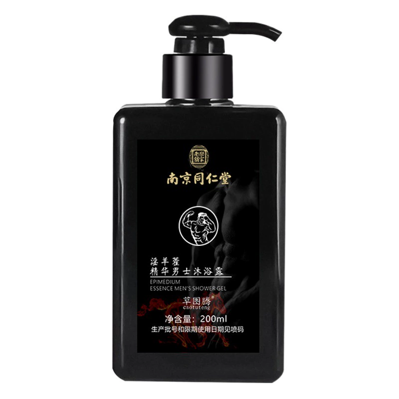 Оптовая продажа от производителя Nanjing Tongrentang Epimedium Мужской гель для душа Гель для душа Аромат Освежающий Глубокое очищение