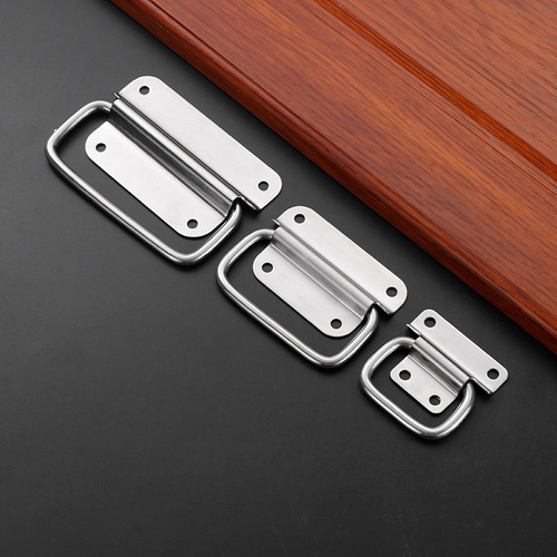 304 stainless steel folding handle industrial equipment box flight box tool box movable handle wooden box exposed handle