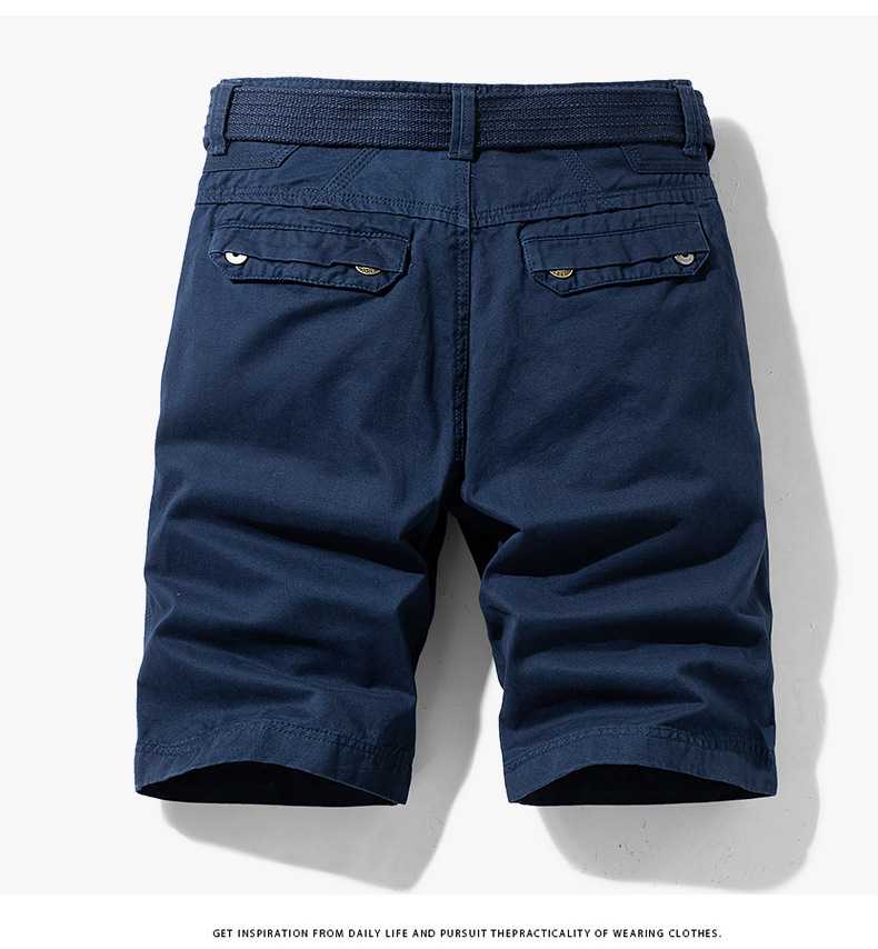 2022 nuevos pantalones cortos de verano de seis puntos pantalones cortos de playa de algodón para hombres pantalones de playa de Moda Verde estilo coreano pantalones Casuales