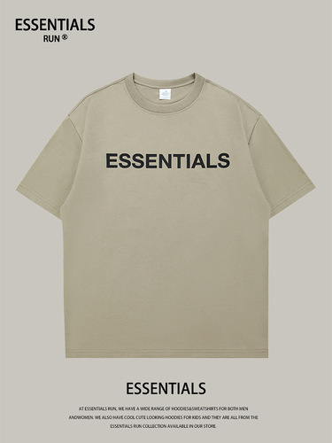 Essentials Summer Men's Clothing Heavyweight Short-Sleeve Pure Cotton Loose Couple's T-Shirt Trend Brand Instagram Same Style Quality