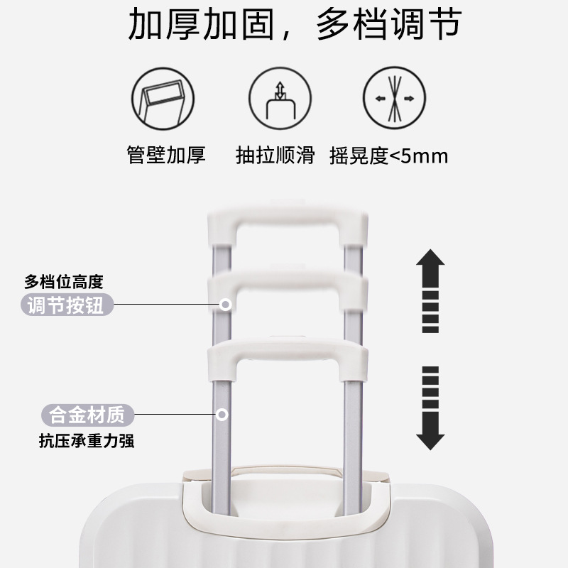 Nueva maleta multifuncional silenciosa rueda universal 22 pulgadas caja de cifrado caja de tirón