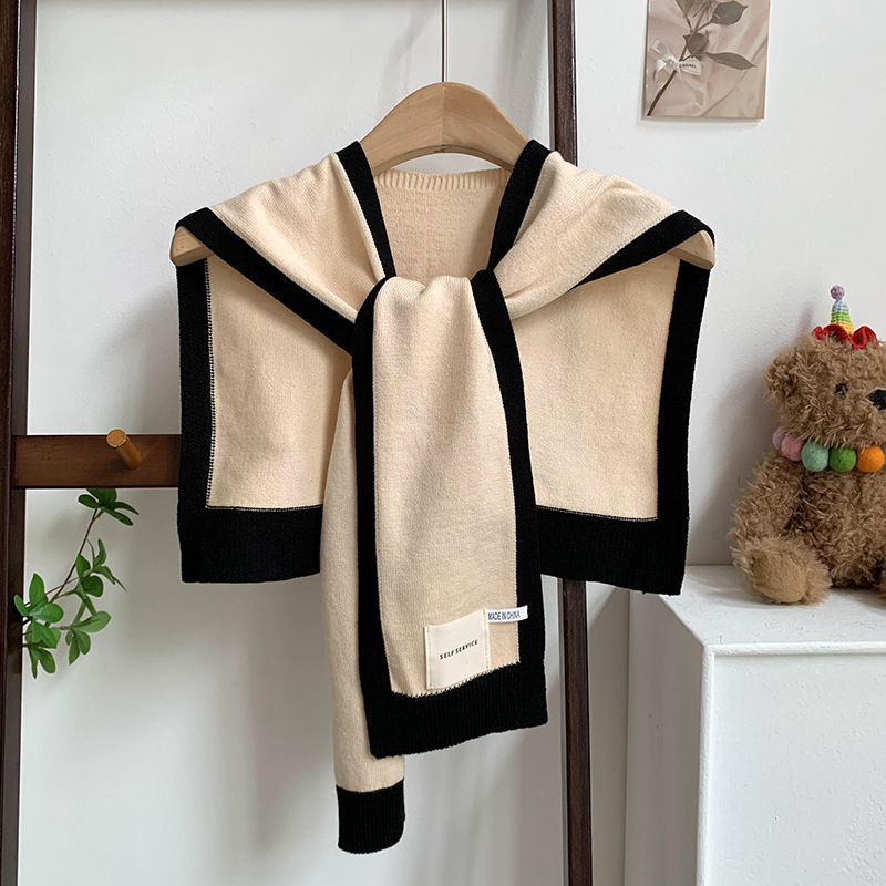 Sopa de punto de alta sensación 2025 otoño y invierno nuevo engrosado calentamiento de cuello hombro bufandas al por mayor