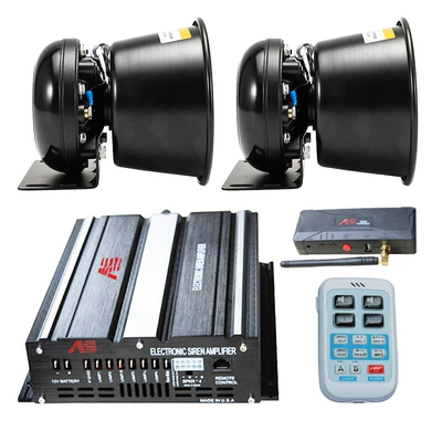 Car-mounted wireless alarm system, Car horn/tweeter - a10g-host-round-speaker-set-12v