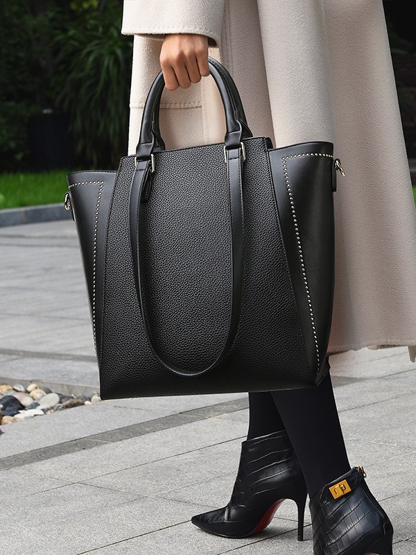 Cross-Border Handbag, High-Quality Large-Capacity Tote Bag, New Simple Women's Handbag, High-End Commuter Bucket Bag