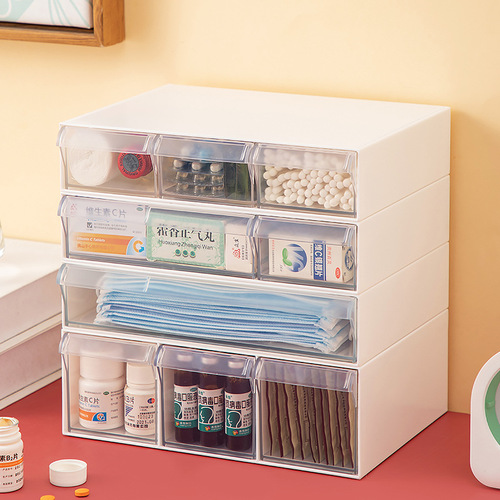 Desktop medicine storage box first aid medical home medicine box drawer type home medical first aid medicine box