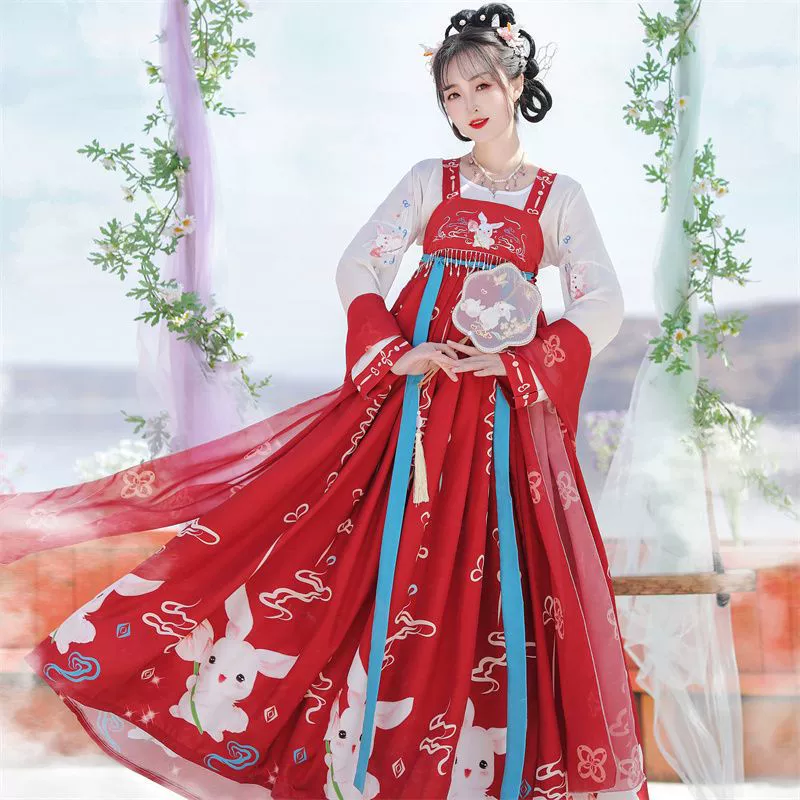 Hanfu женский летний китайский стиль супер фея, элегантная юбка с грудной клеткой