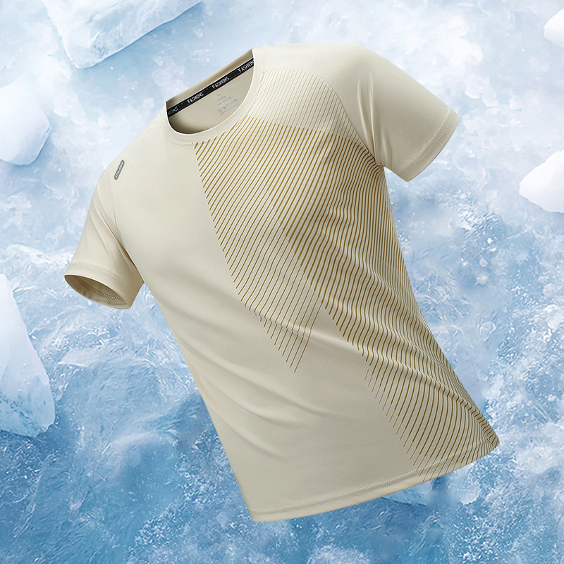 Men's short-sleeve T-shirt, summer round-neck pullover, quick-dry air-conditioning clothing, breathable running fitness casual sports top T-shirt Men's short-sleeve T-shirt, summer round-neck pullover, quick-dry air-conditioning clothing, breathable running fitness casual sports top T-shirt