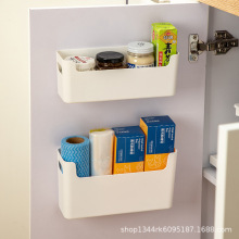 免打孔厨房置物架壁挂式橱柜墙壁墙面挂件上墙挂篮柜门保鲜膜袋子