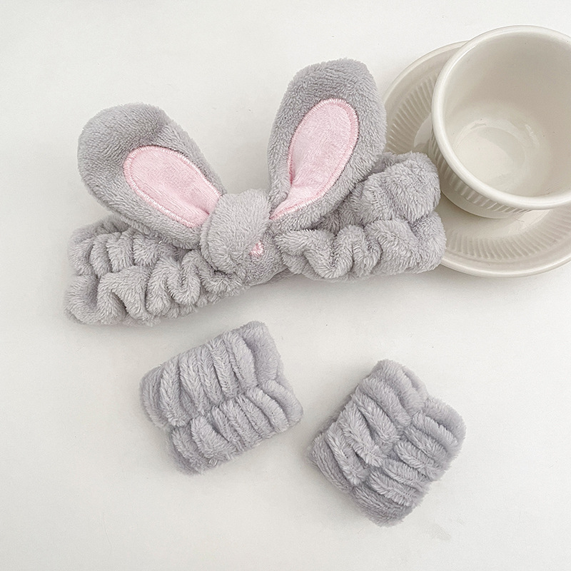 Mangas Arteque absorbente de agua a prueba de humedad Lavado facial femenino Pulsera Lavado Manga a prueba de salpicaduras Ejercicio Pulsera de limpieza de sudor Lazo para el cabello de felpa