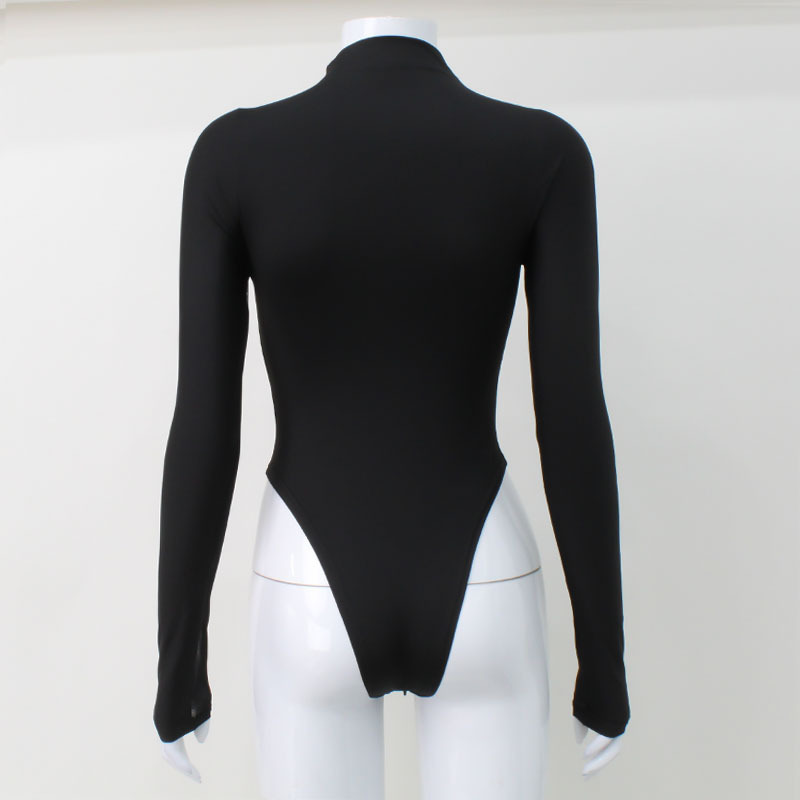 Vacation, Simple Style Style Wholesale Women's Vacation Simple Style Solid Color Long Sleeve Bodysuits