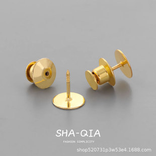 New Flat Head Brooch Spring Buckle Pin Female Badge Special Jewelry Accessories New Button Small Collar Pin Back Buckle