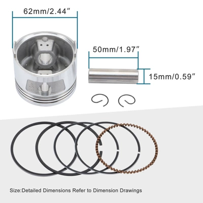 GOOFIT 62mm piston valve Piston, piston ring, piston pin