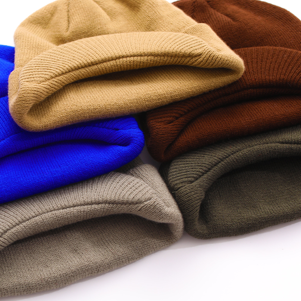 Unisex Simple Style Solid Color Curved Eaves Wool Cap display picture 3