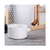 Креативная бамбуковая ручка в европейском стиле, горизонтальная салатница с зерном, бытовая кухонная утварь, однотонная керамическая миска для рамэна с крышкой