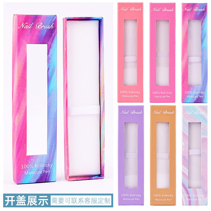 Venta directa de fábrica transfronteriza nuevo pelo de visón uñas arte pluma de cristal Kolinsky100 puro pelo de visón pluma de cristal tallada