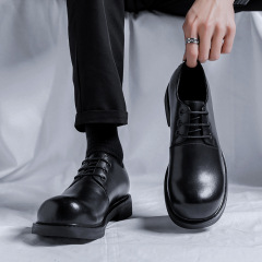 Boots, Men's Business Formal Black British Style Casual Shoes, Large Toe, Round Head Shoes 50231-R