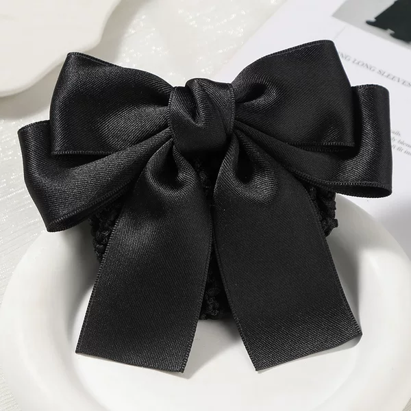 Head flower female professional hair net hotel work hairpin bank nurse hair net bag stewardess bow hairpin wholesale