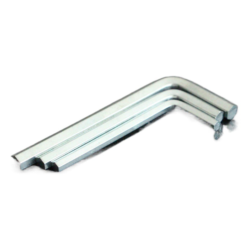 Suministro directo de fábrica 45 # llave hexagonal métrica galvanizado tratamiento térmico endurecido cabeza plana hexagonal en forma de L llave al por mayor