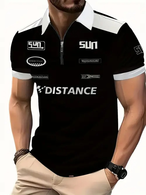 Transfronterizo 2025 nuevo estilo Amazon tendencia de la moda europea y americana casual todo-fósforo botón de manga corta camisa POLO impresión 3D