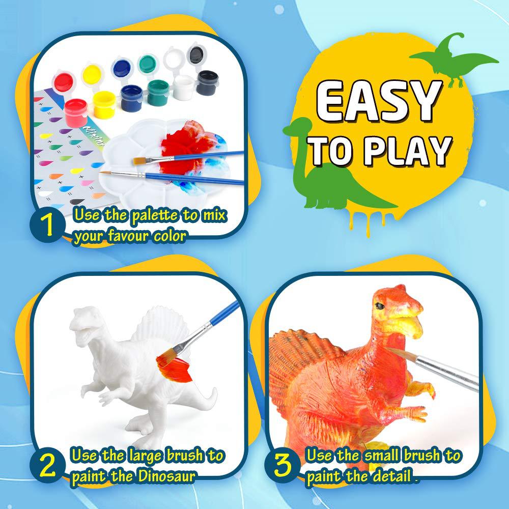 Dinosaurier Malerei Graffiti Puzzle Malerei DIY Hände auf Gehirn Kinder Spielzeug Geschenk_voghion.com