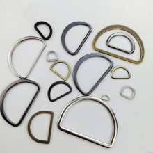 现货锌合金D型扣扁形D字扣 金属半扣D扣 包包衣服配件等五金配件