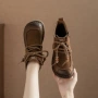 缝制秋冬手工头层女靴