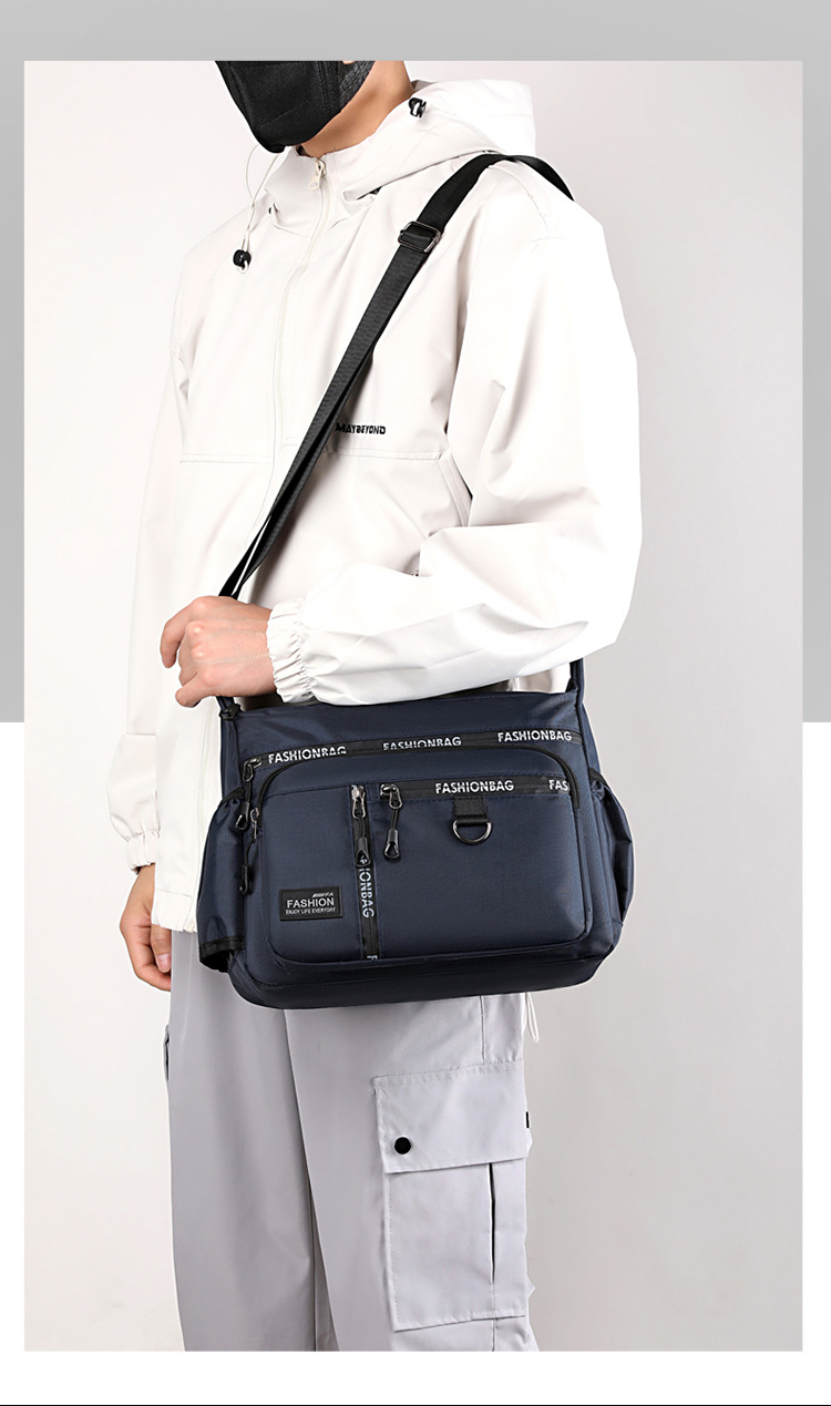 New 2024 men's bag, large-capacity casual men's crossbody bag, waterproof single-shoulder bag, multi-layered business versatile travel bag undefined