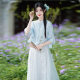 Xia Xin Chinese Embroidery Women's Clothing Chinese Style Young Style Improved Hanfu Tang Suit suit Zen Tea Art Clothing Top