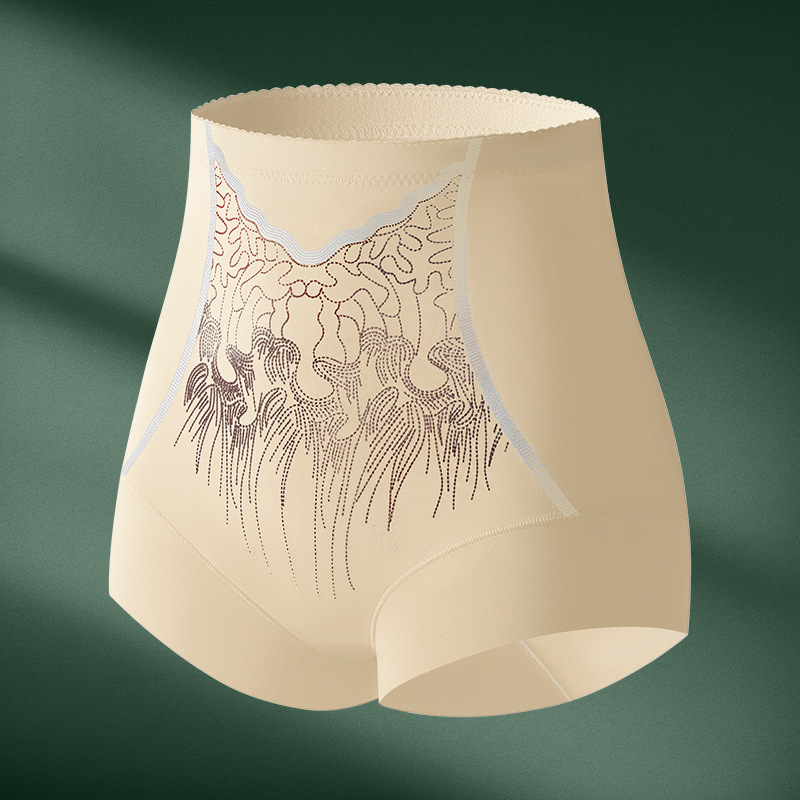 Pantalón Moldeador de Cintura Alta de Nailon Sin Costuras Control de Abdomen y Levanta Glúteos para Posparto