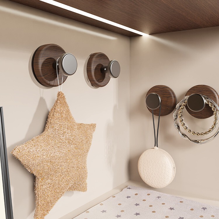 Multi-Purpose Solid Wood Door Hanging Clothes Hook Wall Hanging Clothes Rack Cabinet Hook Wooden Bathroom Towel Hook