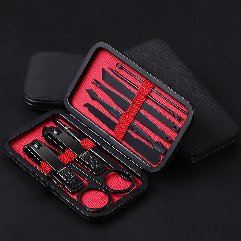 Acero inoxidable casero regalos para hombres alicadores de uñas oblicuos conjunto de cortadores de uñas cortadores de uñas