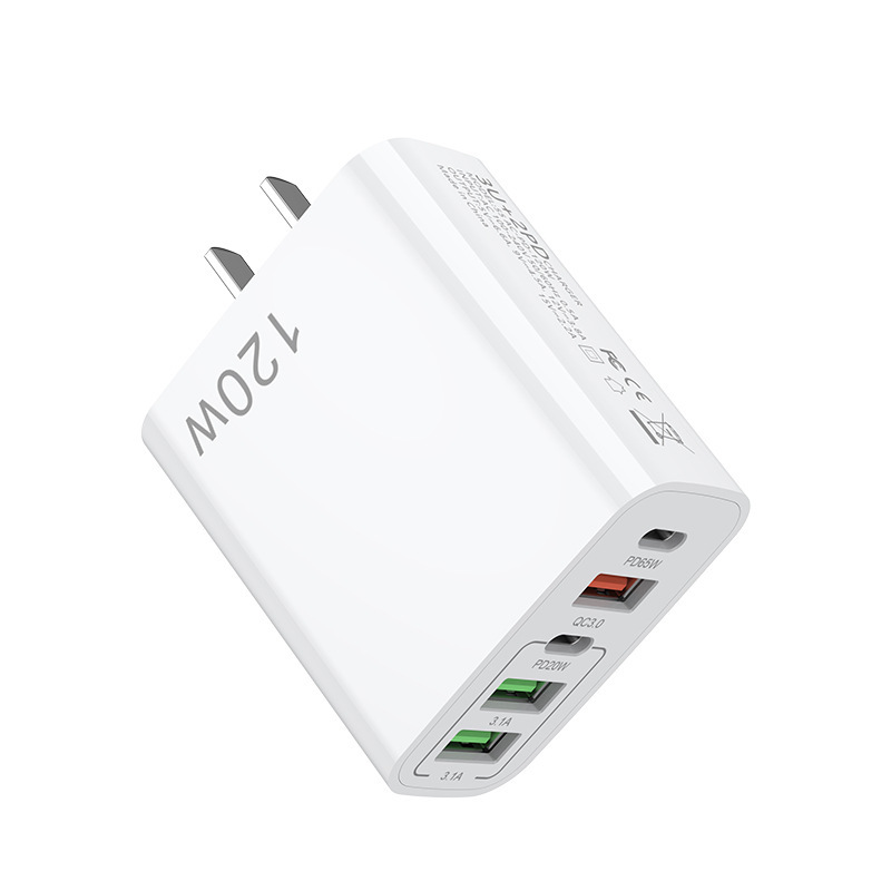 120Wプラグ完全自動電源オフ携帯電話充電器充電ヘッドusbマルチソケットデータケーブルセットPD20W|undefined
