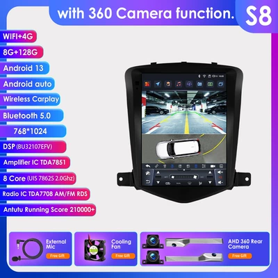 DVD Navigation, Chevrolet Cruze 08-12 Vertical - with-360-camera-8128g-wifi4g-lte-version-7862-carplay-eight-core-97inch-suitable-for-08-12-chevrolet-cruze-j300