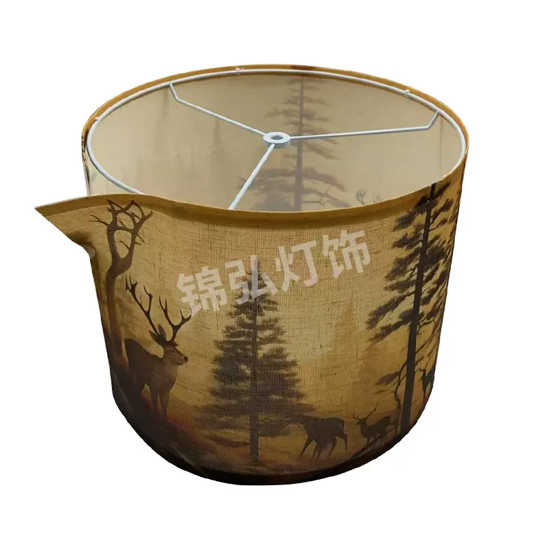 古镇厂家定制壁灯台灯灯罩外跨境外销美国简约KD可拆卸折叠灯罩